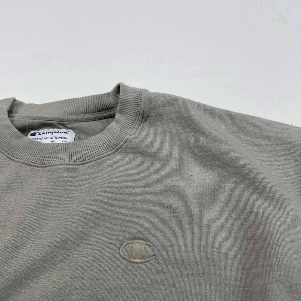 Champion Sweatshirt Dip Dye Men's Large Fleece Crew Neck Long Sleeve Pullover - Picture 9 of 14